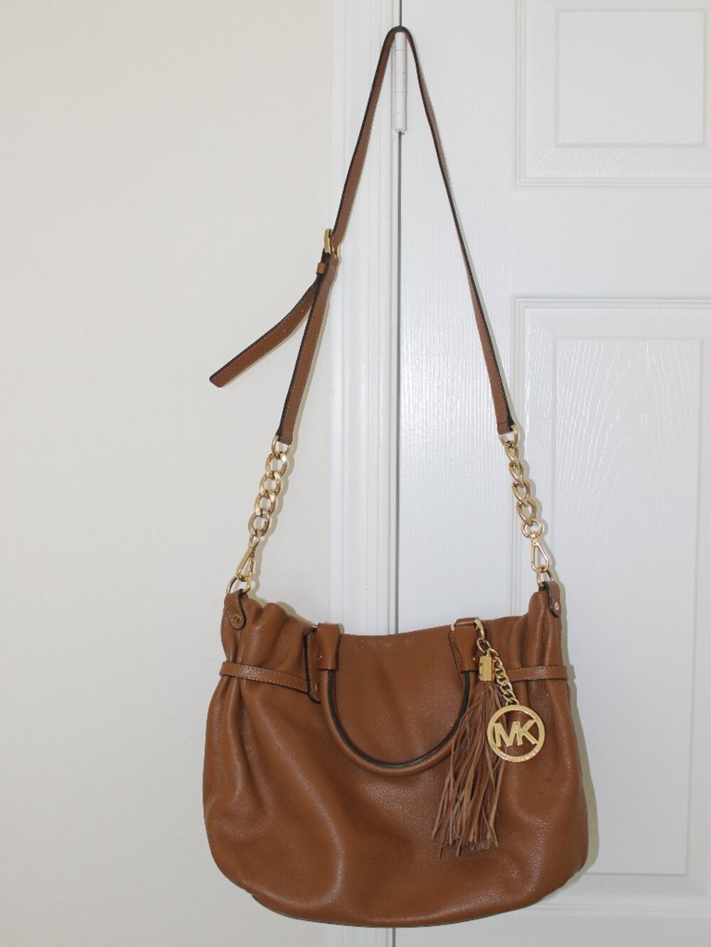 Michael Kors Brown Leather Tassel Satchel / Shoulder Bag